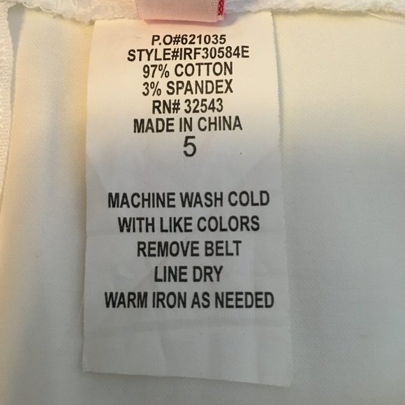 Heart & Soul Cotton White Green Skirt Applique Flowers Leaves Embroidered Size 5 - Picture 10 of 12